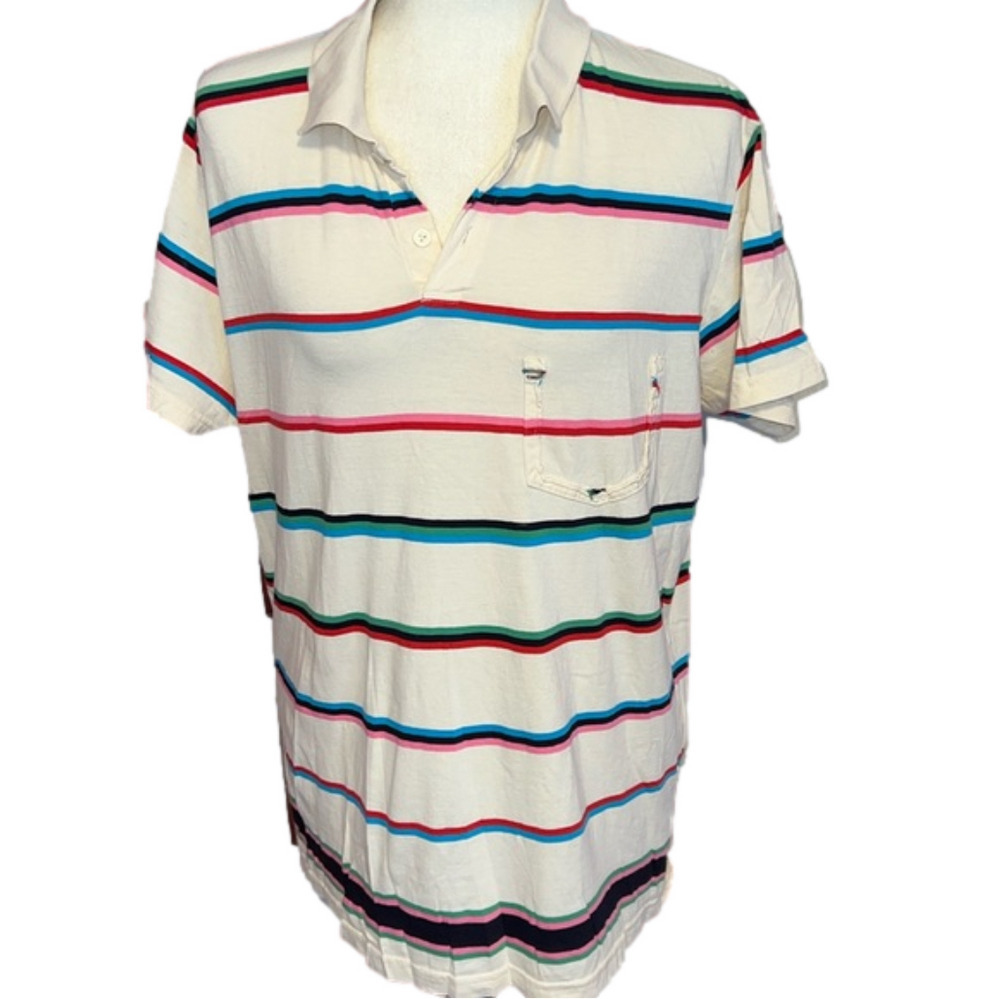 Diesel Stripe Cotton Polo Shirt XL
